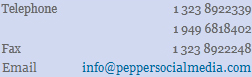 Pepper Social Media Contact Numbers